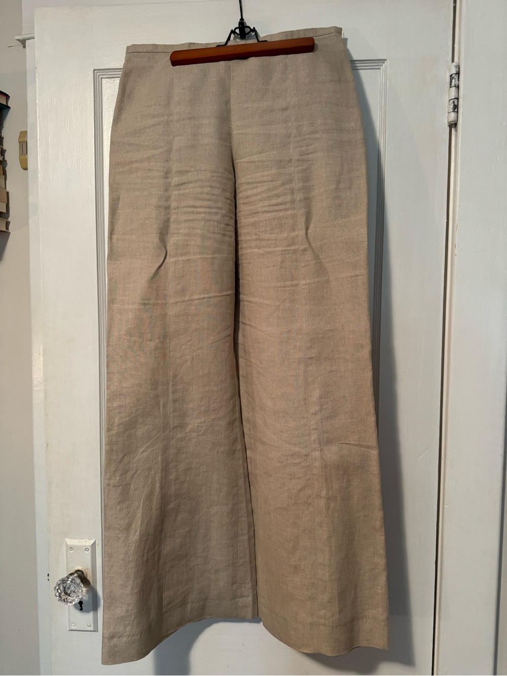 Wide leg linen dress pants